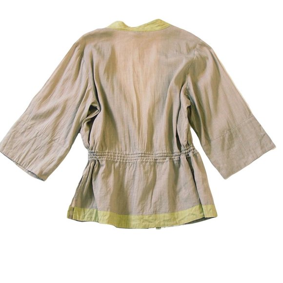 CITRON Santa Monica Lightweight Linen-Look Kimono Jacket M - Picture 10 of 12